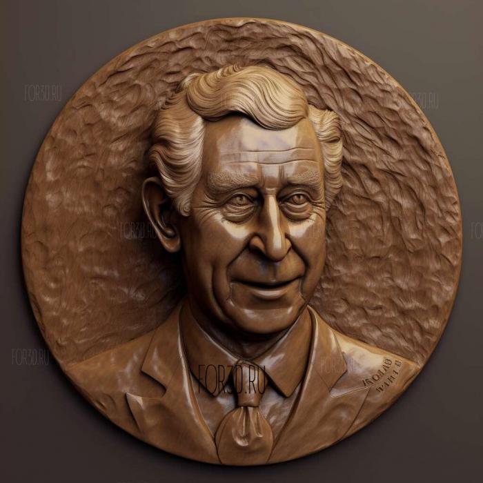 Prince Charles 3 stl model for CNC